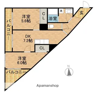 パラシオ萩丘【2階】の間取り