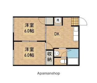 ガーデンスギタA【201号室】の間取り