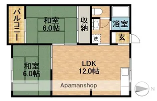 マンション浅名【3階】の間取り