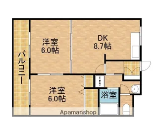 ベルツリーB【2階】の間取り