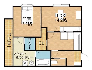 アーデン宮脇A【2階】の間取り