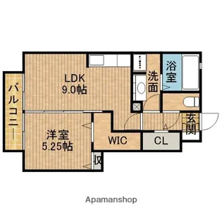イーリス【1階】の間取り