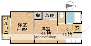 シティハイム天竜【203号室】の間取り