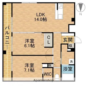 L’ALBA DI PRIMO【4階】の間取り