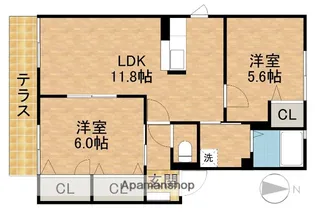 ベルソーナ【1階】の間取り
