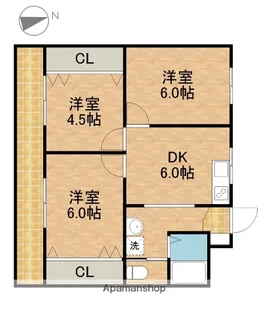 平和ハイツF【2階】の間取り