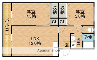 第一マンション佐々【303号室】の間取り
