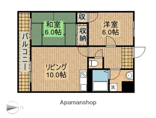 ヴィーブル宮の森 北棟【2階】の間取り