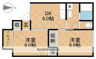 ハイツメロン【2階】の間取り