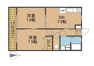 ゆうあいⅡ【1階】の間取り