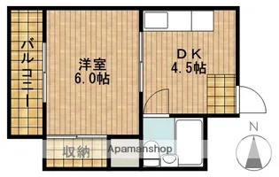 コーポ渡辺【303号室】の間取り
