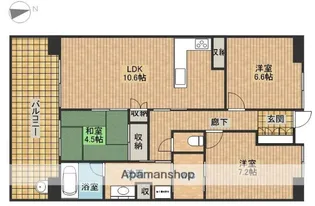 アーバンシティ浜松幸【9階】の間取り