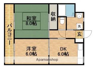 マンショングリーンフィールド【2階】の間取り