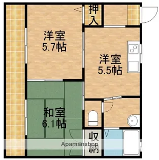 シルフィード【102号室】の間取り