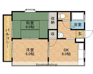 コーポサンフォルム【103号室】の間取り