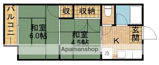 ルピナス【201号室】の間取り