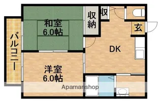 大山壱番館A【201号室】の間取り