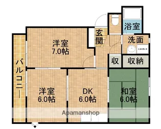 メゾン宮島【102号室】の間取り