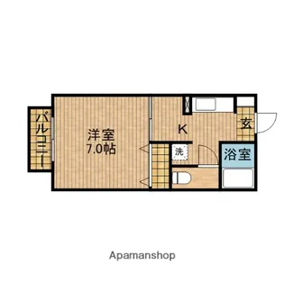 グリーンパレス【206号室】の間取り
