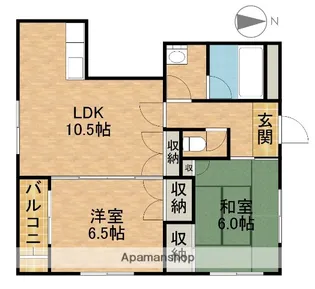 尾野スカイハイツⅢ【1階】の間取り