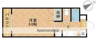 ライフ第3マンション細江【402号室】の間取り
