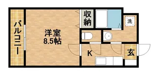 クロスロード広沢【3階】の間取り