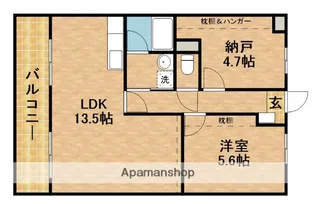 メディオ初生壱番館【4階】の間取り