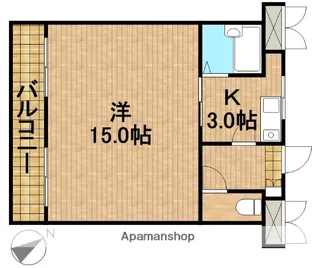 スペースパシフィー【202号室】の間取り