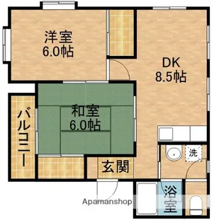 レジデンス旭【1階】の間取り