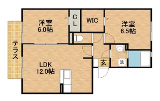 クレイン【1階】の間取り