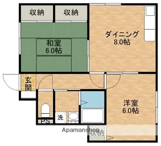 カーズコート【1階】の間取り