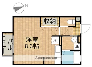 1Rの間取り画像