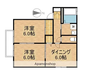 サンメゾン菊川B【201号室】の間取り