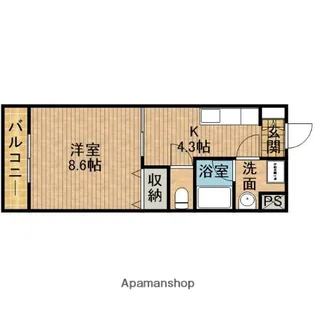 ヴェルデコート【1階】の間取り