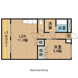 フラワーハイツⅡ【2階】の間取り