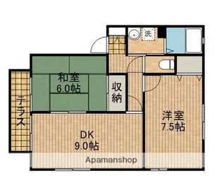 サンフローラ木原B【1階】の間取り