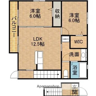 La Luce B(ラルーチェ)【2階】の間取り