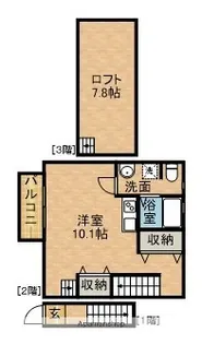 サーフハウス【204号室】の間取り
