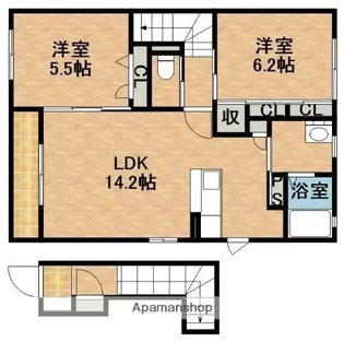 コーポソレイユⅤ【2階】の間取り