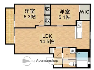 サニーコート小豆餅【2階】の間取り