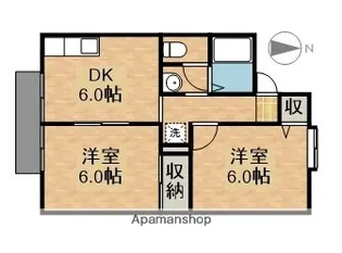 コーポシャルマン【1階】の間取り
