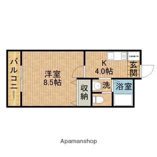 マンションあすか【4階】の間取り