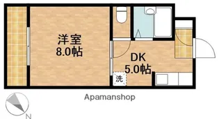 マンションエメロード【203号室】の間取り