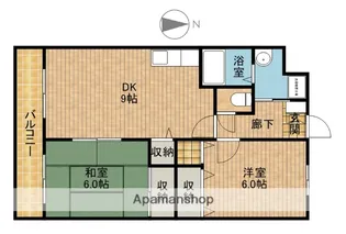 リベルテ曳馬【3階】の間取り