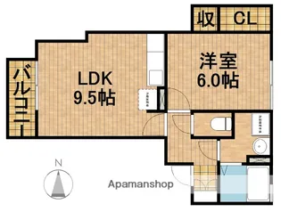 アシェット・ソル【1階】の間取り