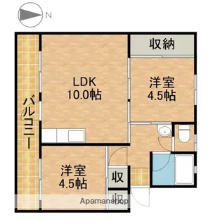 マンション安松【3階】の間取り