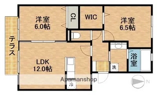 リュミエール・ソレール【1階】の間取り