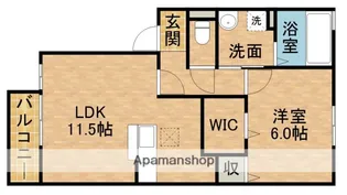 ウィル・フィールドA【1階】の間取り