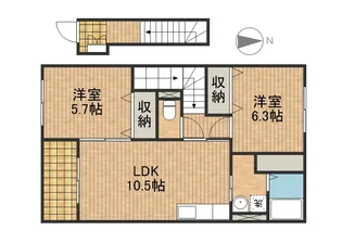 ニューアーバンB【2階】の間取り