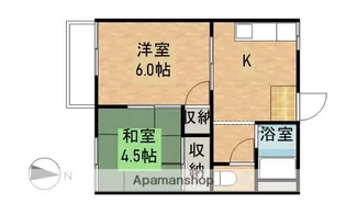 フォーブルS大坂【205号室】の間取り